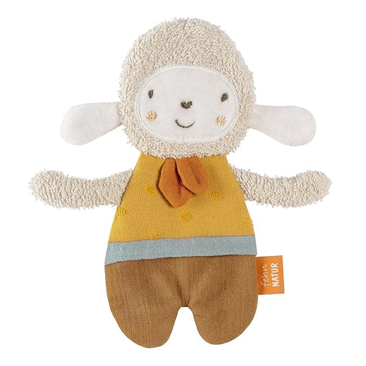 Fehn fehnNATUR rustling sheep - Activity Soft Toy for Grasping and Playing - Motor Skills Toys & Rustling Toys for Babies and Young Children from 0+ Months