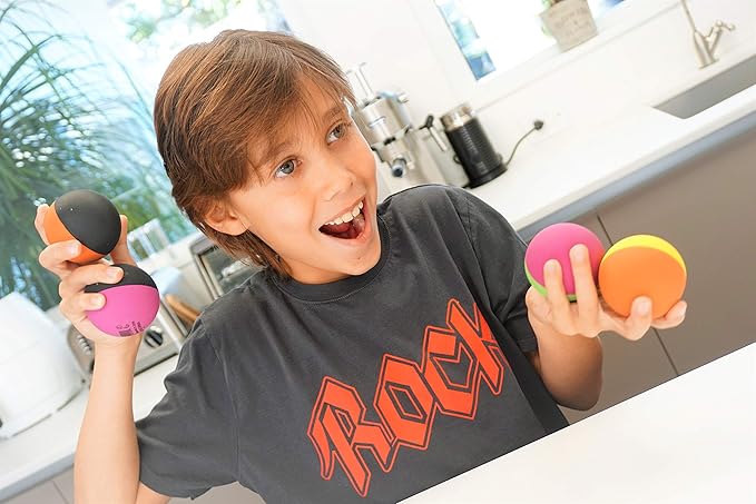 JA-RU High Bounce Balls 2.2 Inch (6 Units) – Assorted Multicolor Large Bouncy Balls for Kids, Stress Relief Toy, Birthday Party Favors, Classroom Prizes, & Goodie Bag Stuffers. 990-6p.