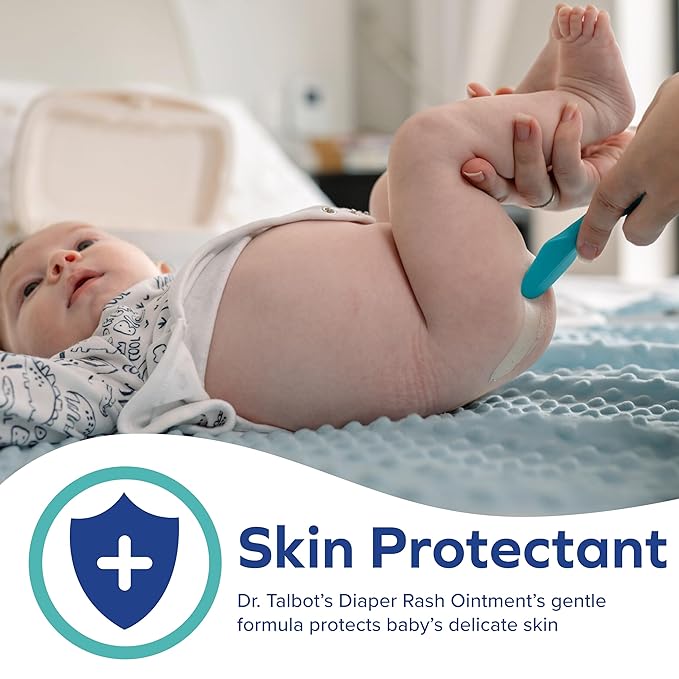 Dr. Talbot's Baby Diaper Rash Ointment - 4 oz - Zinc Oxide Skin Protectant with Peruvian Balsam - Treats and Prevents Rash