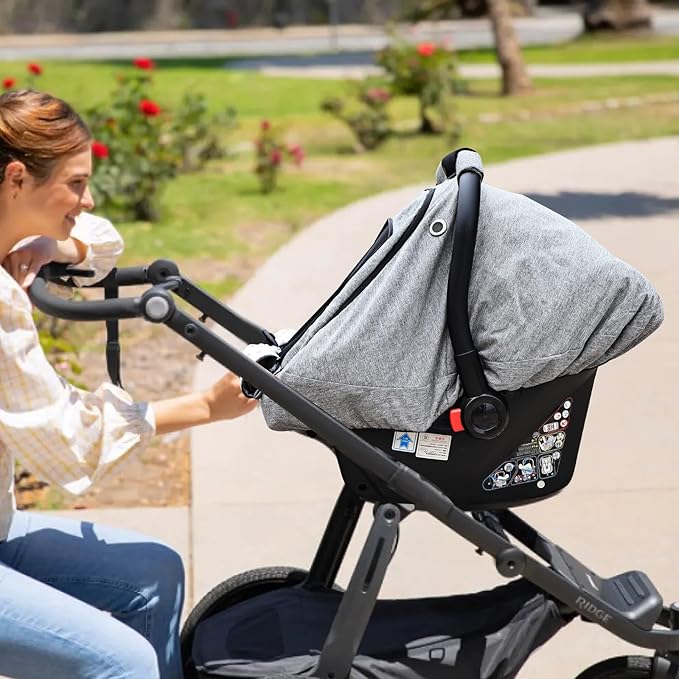 beatoutou Baby Car Seat Cover,Patented Waterproof Baby Carseat Cover for Boys & Girls,Infant Car Seat Cover Canopy for Girls,Windproof Car Seat Canopy for Boys, Keeps Babies Warm and Cozy (Gray)