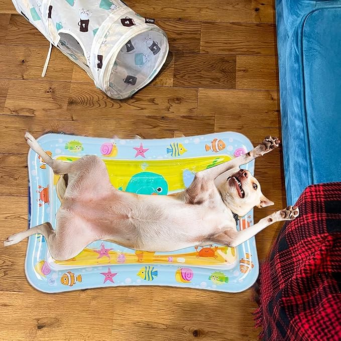 LAFANDE Sensor Water, Pet Cooling Mat, Sensor Water Mat, Water Sensory with Fish for Pet, Water Sensor Mat for Kids, Water Sensory for Cats