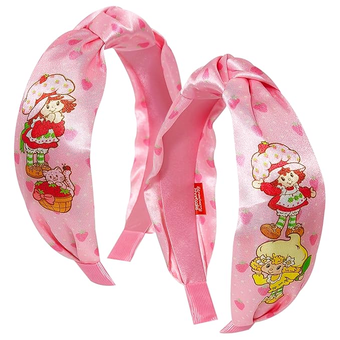 LUV HER Licensed Strawberry Shortcake Knotted Headband - Thick Headbands For Girls - One Size Fit All - Hair Accessories For Her Ages 3+