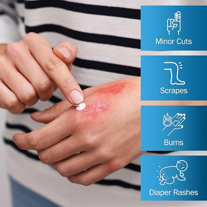 Zinc Oxide Ointment for Adults and Babies - Case of 72, 1 oz Diaper Rash Ointment - Skin Protectant for Diaper Rashes, Cuts, and Burns