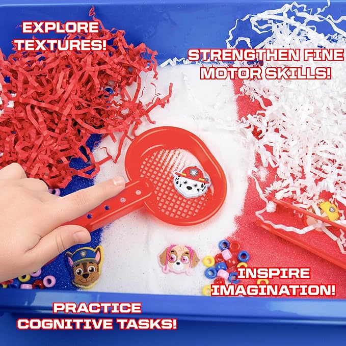 Official Paw Patrol Seek & Find Sensory Bin, Ready-to-Use Sensory Toys, Sensory Bin for Kids with Lid, Play Sand, Scoops & Tongs, Sensory Toys for Toddlers 3-4
