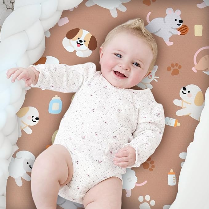 Ultra-Soft 2-Pack Stretchy Bassinet Sheets - Universal Fit for Halo Bassinest, Graco, Chicco & Most Bassinets (Rectangle/Oval/Hourglass) | Safe Snug Fit for Girls & Boys, Unisex Cradle Mattress Covers