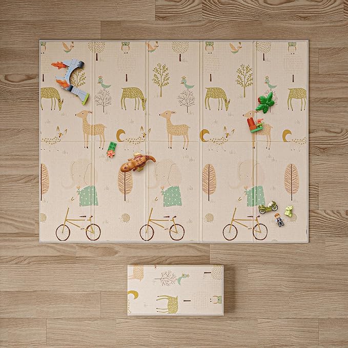 Gupamiga Baby Folding mat Play mat Extra Large Foam playmat Crawl (White)