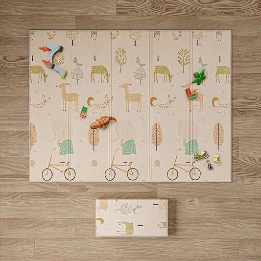 Gupamiga Baby Folding mat Play mat Extra Large Foam playmat Crawl (White)