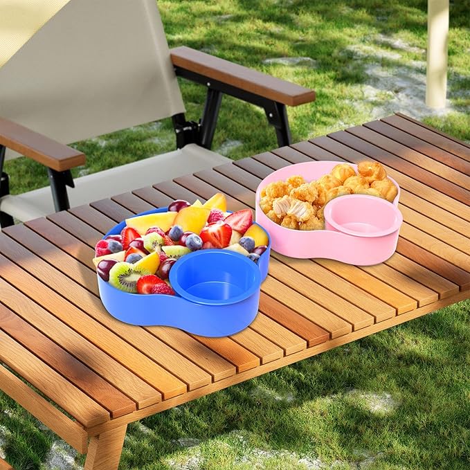 Car Seat Cup Holder for Kids 2PCS Kids Travel Tray with Snack Tray, CarSeats Snack Trays for Toddler, Car Cup Holder for Safety Seats, Fits Stroller & Booster (bluepink)