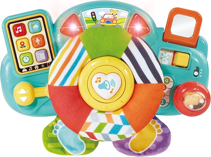 VTech 80-567504 Baby Learning Steering Wheel, Multi-Coloured
