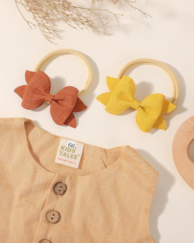 jollybows 3.35" 20pcs Baby Girls Bows Headbands Elastic Nylon Hairband Ribbon Bow Hair Accessories for Kids Toddlers Infants Newborn