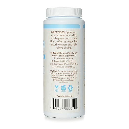 Little Twig Baby Powder, Natural Plant Derived Formula with Cornstarch and Aloe, 100% Talc-Free Powder, Fragrance-Free, 4.5 oz