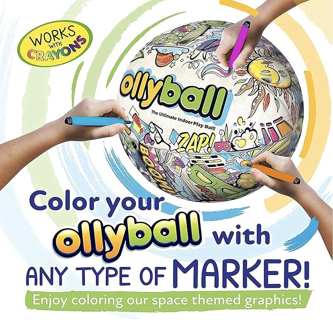 Ollyball 2-Pack Eco Pak Play Balls for Kids & Parents – Soccer Ball & Football for Indoor Activities with Patented KrunchCOR & Full-Force Indoor Play | Christmas Soccer Gifts for Boys & Girls