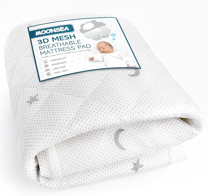 Waterproof Pack and Play Mattress Pad, Fit for Graco Pack 'n Play Travel Dome LX Playard, Breathable and Washable Mattress Sheets Fitted