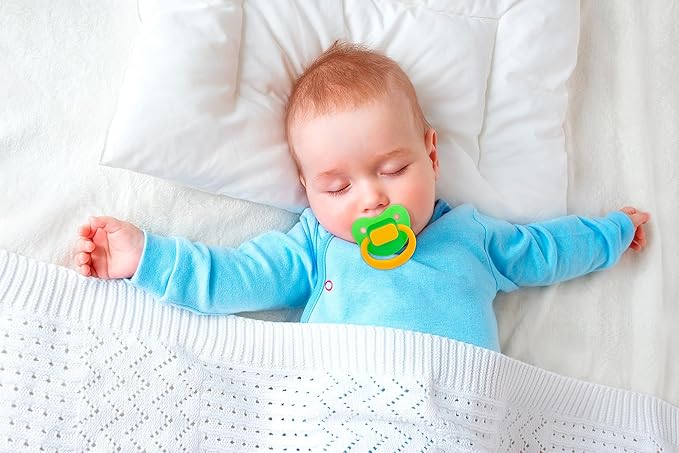 Orthodontic Soother/Pacifier - 3-18 Months | Soothes 95% of Babies | Heart-Shaped BPA-Free Silicone Soothers | Includes Case (Yellow/Pink, 2 Pack)