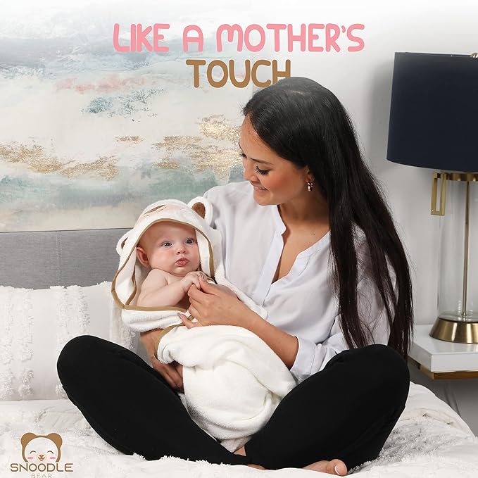 Hands-Free Rayon Bamboo Hooded Baby Towel Extra Large for Boys and Girls Organic Rayon Bamboo Soft Baby Towel Newborn Essentials Gift Toddlers Set