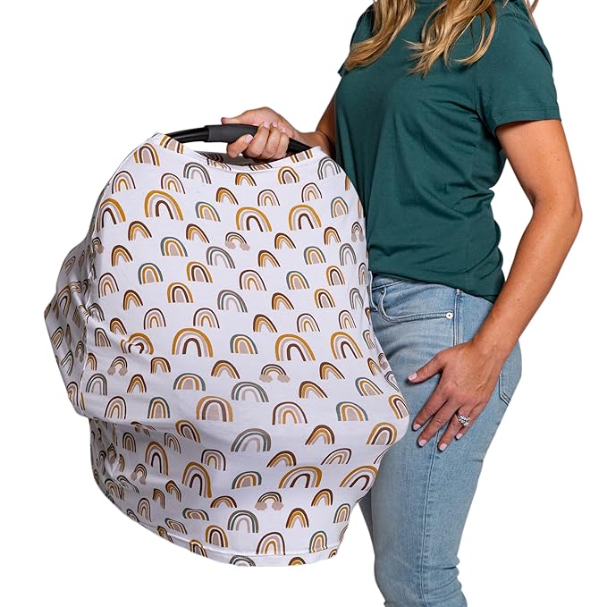 J.L. Childress 4-in-1 Multi-Use Cover - Stretchy Car Seat Canopy and Privacy Cover, Breastfeeding Nursing Cover