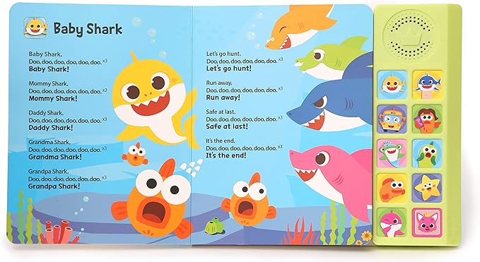 Pinkfong Baby Shark ABC Alphabet Bus & Sing-Alongs 10-Button Sound Book Bundle | Baby Shark Toys & Books | Interactive Learning Toys for Toddlers 1–3 | Educational Gifts for Boys & Girls