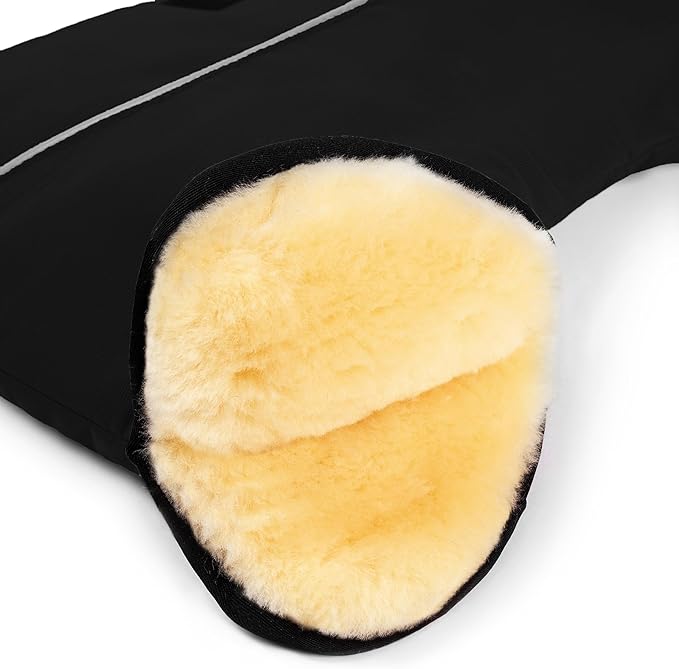 Werner Christ Baby Stroller muff Made of Sheepskin - MOFFY Luxe is The Ideal Hand Warmer for Buggies Made of Medical Fur, Easy to use