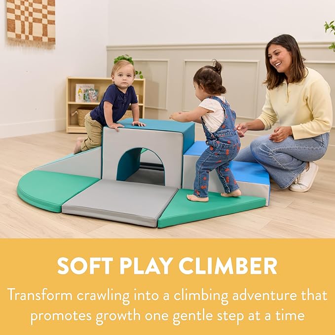 All-Around Step 'n' Slide Tunnel Climber, Indoor Playset, Contemporary, 9-Piece