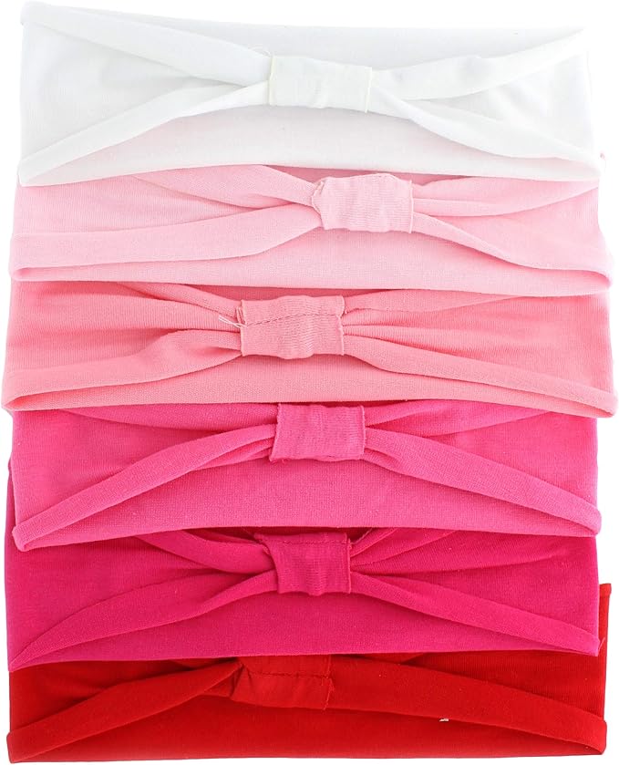 Jersey Knit Cotton Baby Headbands, Infant Size Packs