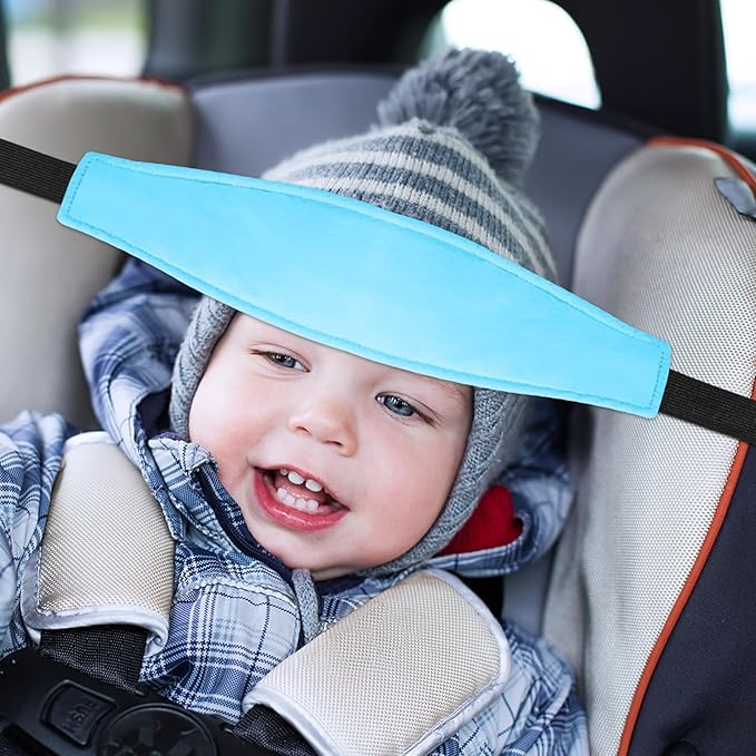 HESTYA 2 Pcs Carseat Head Support Toddler, Stroller Seat Headrest for Sleeping Traveling, Neck Relief Headband Strap for Kids Children Toddler Infant(Fresh)