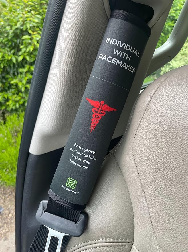 Protect Me Seatbelt Cover Pacemaker Seat Belt Covers w/Emergency Support Car Accessories - Individual with Pacemaker