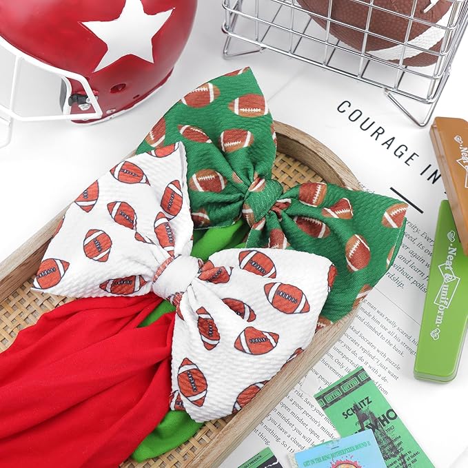 Baby Girl Football Outfit Headbands for Baby Girls Sports Bows Super Bowl Hair Accessories Newborn Infant Headband Football Baby Clothes