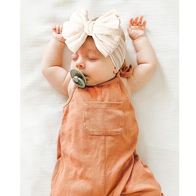 Niceye Handmade Baby Headbands Soft Stretchy Nylon Hair Bands with Bows for Newborn Infant Baby Toddler Girls