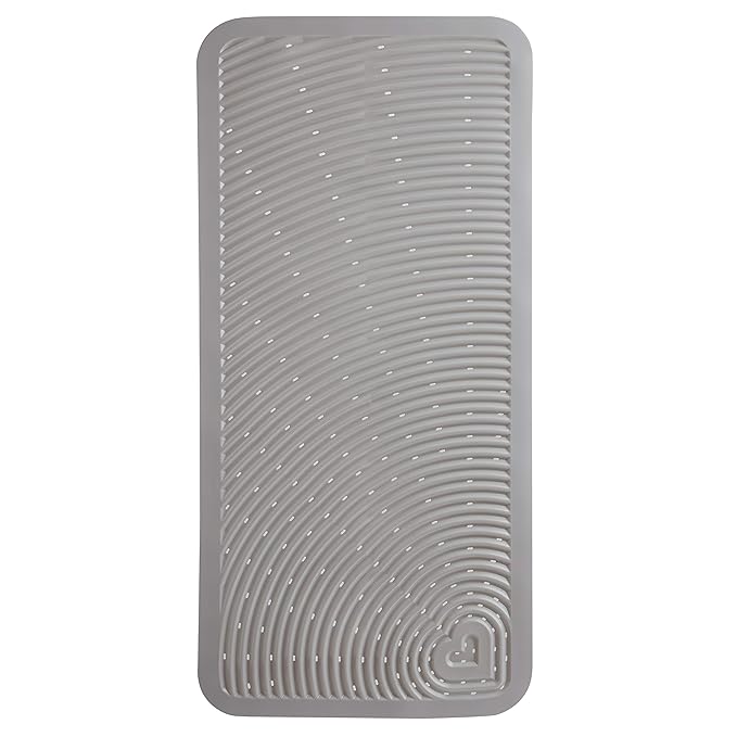 Munchkin® High 'n Dry™ Corner Bath Toy Organizer and Storage, Grey & Soft Spot™ Cushioned Bath Mat for Kids, Grey