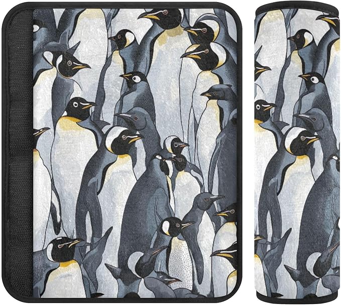 Car Seat Belt Pad Covers Cute Penguin Safety Seatbelt Strap Shoulder Pads for Adults and Children Comfort Universal 2 Pack S 20848917