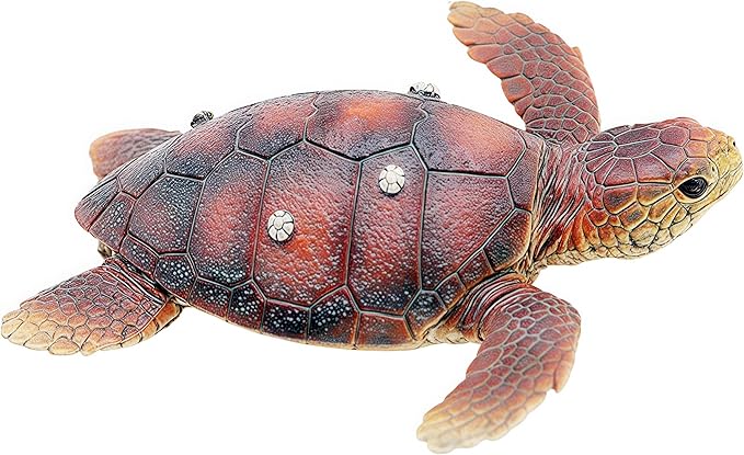 Gemini&Genius Detailed Sea Turtle Plastic Figure Toy for Kids, Realistic Turtle Action Figure, Fun Educational Play Toy, Sea Life Gift Play Toy, Collection Model for Kids