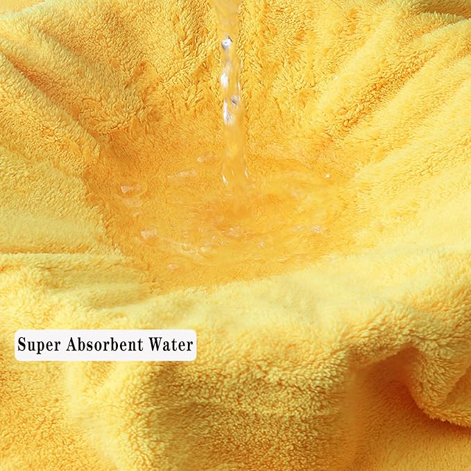 Toddler Baby Bath Towel with Hood 27.5"X55" Ultra Absorbent Soft Cozy Comfort Bathrobe Blanket, 0-6 Years Infant Shower Towel for Girls & Boys(Sunset Yellow)