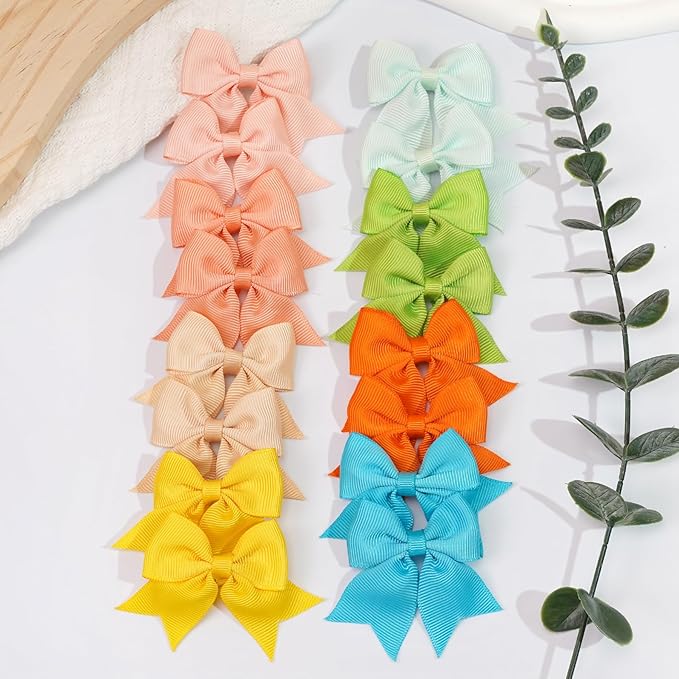 JOYOYO 60Pcs Baby Bows Alligator Hair Clips in 30 Pastel Colors, Barrettes and Bows for Baby Girls,Toddlers,Kids