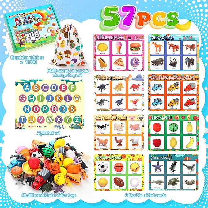 Quiet Flower Sorting Toys for Toddlers, Baby Boy Easter Basket Stuffers Gifts Sensory Toys for Kids Age 3 4 5, Girls Montessori Toy, Preschool Learning Activities Education Toys