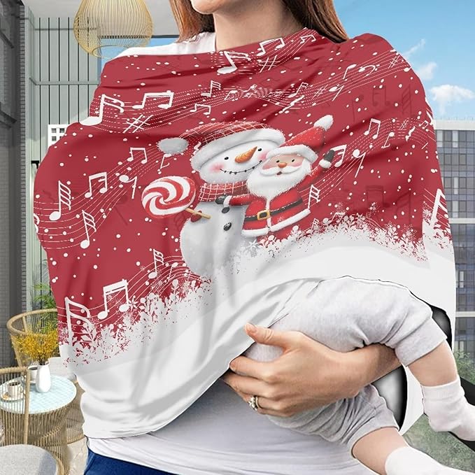AFPANQZ Snowman Baby Car Seat Covers Winter Cozy for Girls Boys Multifunctional Infant Car Seat Canopy Nursing Cover High Chair Cover Full Coverage