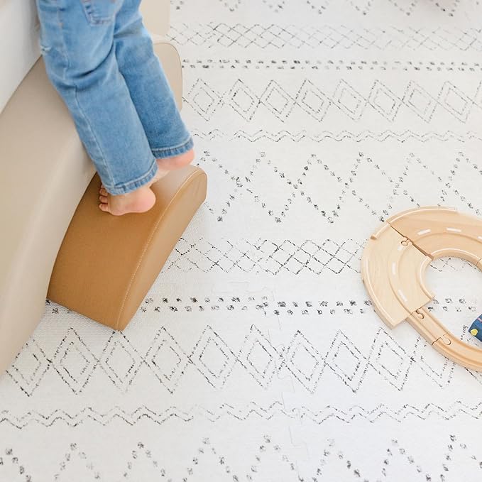 Little Landings Baby Play Mat for Floor - Boho (6x6ft) - Premium EVA Foam Play Mat for Babies & Toddlers (Ages 0-5+) - Non-Toxic Playmat for Tummy Time, Crawling & Playroom - Stylish & Comfortable