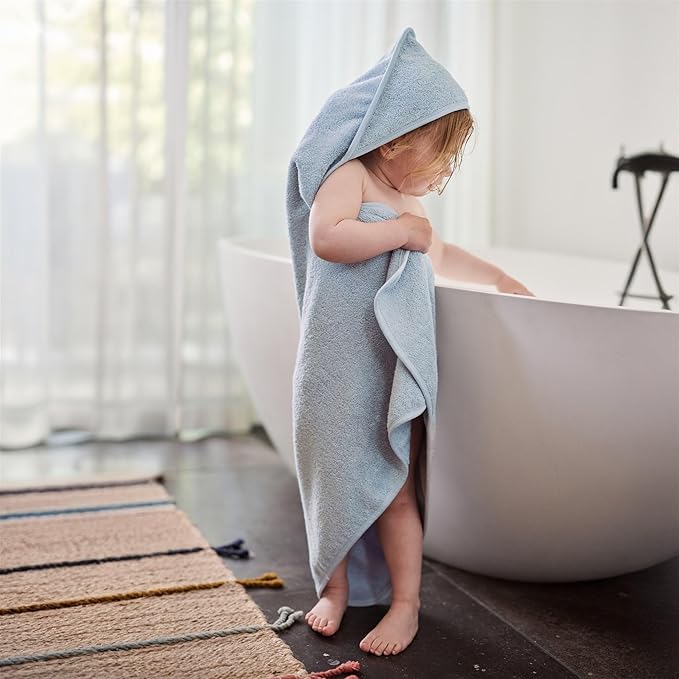 Hooded Baby Towel - 100% Organic Cotton Baby Bath Towels – Baby Towels, Baby Bath Towels for Baby Boy, 32" x 32" Super-Soft and Absorbent Baby Towels for Newborn (Baby Blue)