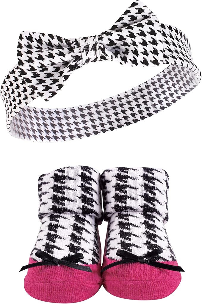 Hudson Baby Girl's Headband and Socks Giftset