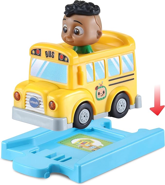 Vtech TUT TUT Baby Speedster - CoComelon Codys School Bus with Rail - Toy Bus with Magic Sensors, Light Effects, Music, Exciting Phrases and Sounds - for Children Aged 1.5-5 Years