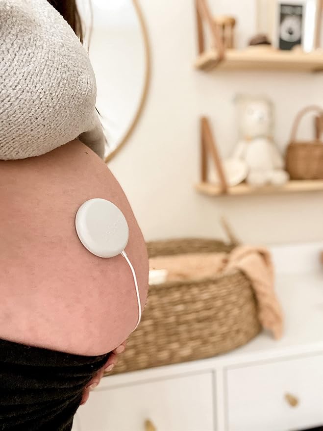 Baby-Bump Headphones – Plays and Shares Music, Sound and Voices to the Womb – Premium Baby Bump Speaker System – Including bebon Tunes APP (iOS and Android) (_White)