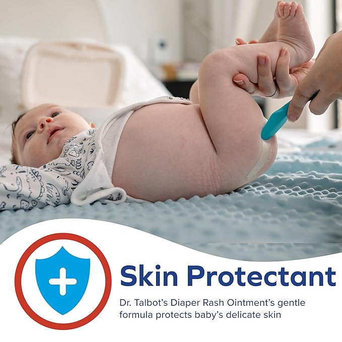 Dr. Talbot's Maximum Strength Diaper Rash Ointment - 4 oz - Zinc Oxide Skin Protectant with Peruvian Balsam - Treats and Prevents Rash