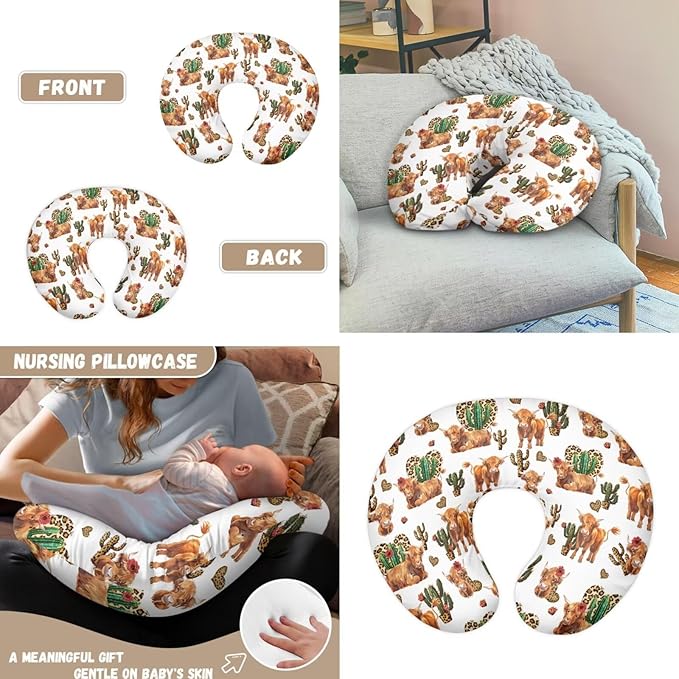 Cacti Cattle Basket Covers for Baby Fits Most Strollers & Baby Car Seats Baby Nursing Pillow Cover Babies Shower Gifts for Boys and Girls