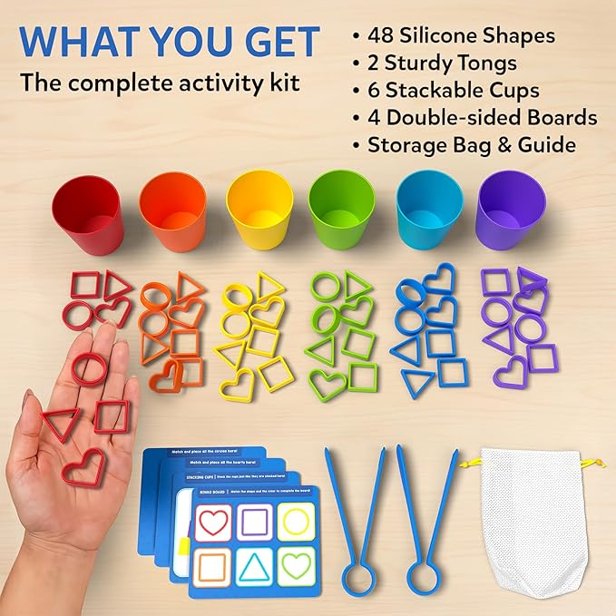 Skillmatics Silicone Rainbow Sorting Game - Learning & Educational Toy, Sorting, Counting & Sequencing Skills, Gift for Toddlers & Preschoolers Ages 3, 4, 5, 6