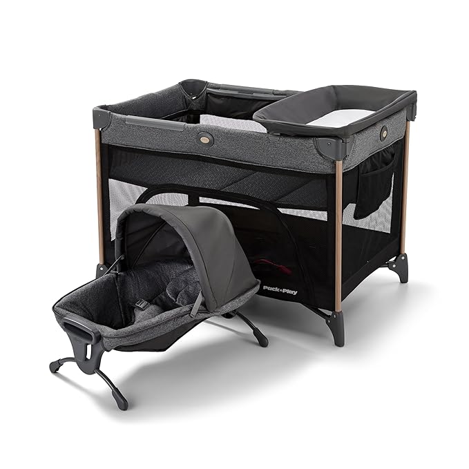 Graco Pack n’ Play Close2Baby Playard with Baby Bassinet, Changing Table, Portable Infant Seat, Milan