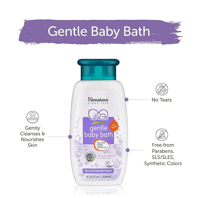 Himalaya Gentle Baby Bath Plus Gentle Baby Lotion 6.76 oz/200 gm - BUNDLE
