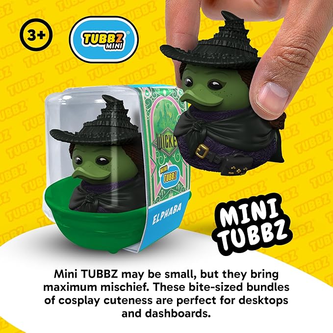 TUBBZ Mini: Wicked for Good - Tin Man Cosplaying Rubber Duck Vinyl Figure – Official Collectible for Fans of Wicked
