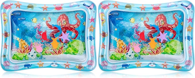 Mr. Pen- Inflatable Tummy Time Water Mat, Water Mat for Babies, Infant Water Mats, Baby Water Pad, Water Tummy Time Mat (Pack of 2)