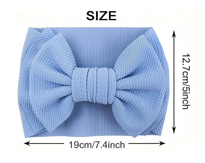 Bows for Baby Girls Headband, Newborn Bows Headbands Baby Hair Bows Hairbands Hair Accessories.(FD104-Green Blue)
