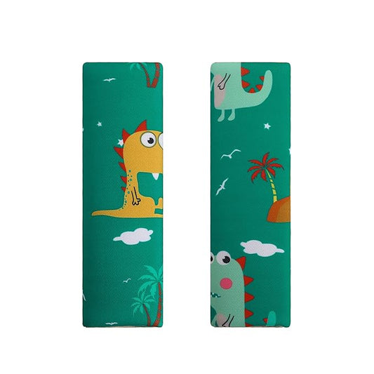 Baby Seat Belt Strap Cover, 2 Pcs Kids Car Seat Belt Cushions Pads, Shoulder Strap Protectors for Girls Boys (Dinosaur 6A)