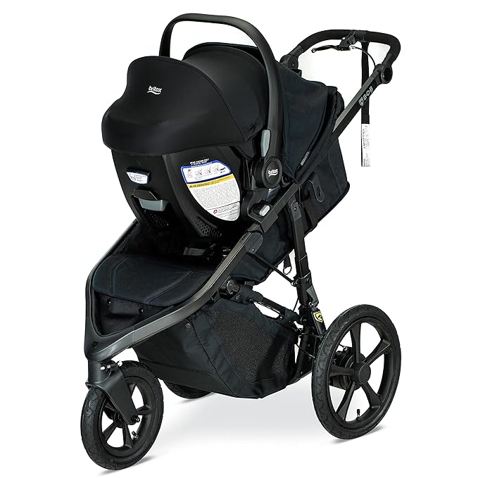 Britax Willow S Infant Car Seat with Alpine Base, ClickTight Technology, Rear Facing Car Seat & BOB Gear® Wayfinder™ Jogging Stroller Infant Car Seat Adapter, Compatible with Select Britax, Nuna